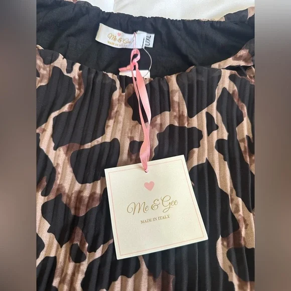 New Me & Gee Leopard Print Dress Sz L/XL - Picture 2 of 6